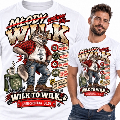KOSZULKA DZIEŃ CHŁOPAKA WILK